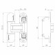 Петля скрытой установки U3D6002.TG SC мат. хром
