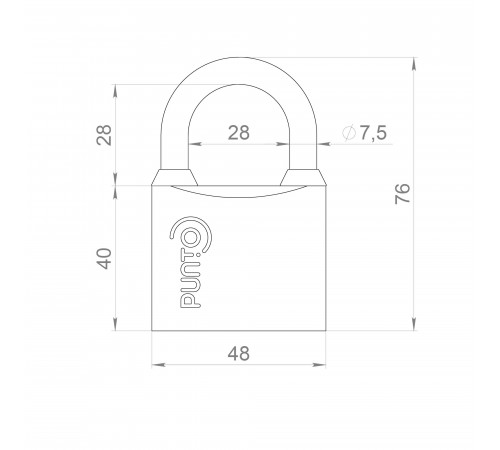 Замок навесной PK-0150 3 key англ.ключ.