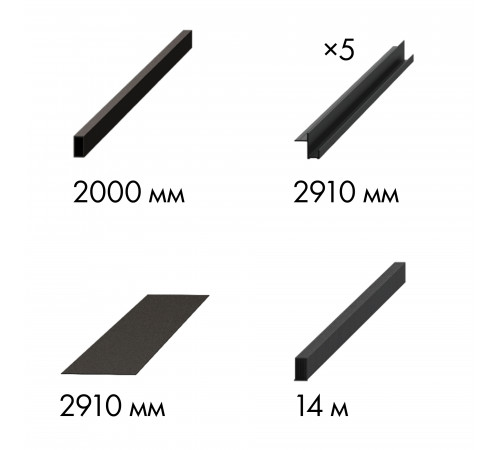 Комплект для обрамления пенала SLD.Comfort-PENAL frame 900/2900 BL