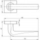 Ручка раздельная K.SQ52.KEA (KEA SQ001) SN-3 матовый никель