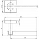 Ручка раздельная K.SQ52.ORBIS (ORBIS SQ004) SN/CP-3 матовый никель/хром
