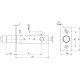 Задвижка врезная DB-PRO.867 (DB 867) CP (хром) 67мм