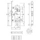 Корпус замка магнит. под цил. MEDIANA POLARIS B06103.50.03.567 с отв. планкой B02402.05 (лат)