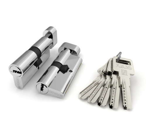 Цилиндровый механизм (R602/60) R6002Knob60(25+10+25) CP хром 5Key с вертушкой