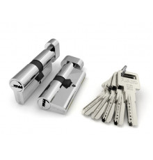 Цилиндровый механизм (R602/70) R6002Knob70(30+10+30) CP хром 5Key с вертушкой