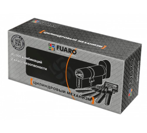 Цилиндровый механизм (R602/70) R6002Knob70(30+10+30) CP хром 5Key с вертушкой