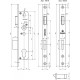 Корпус узкопрофильного замка с защелкой PROF4924-35/92 CP хром