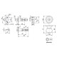 Ручка защелка DK672 CP-BK (6072 CP-B) (фик.) хром