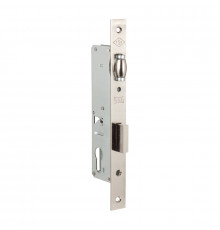 Корпус узкопрофильного замка с роликовой защёлкой 155 (30 mm) w/b (никель)