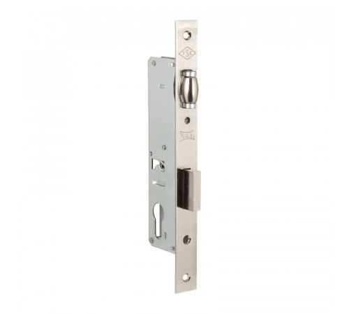 Корпус узкопрофильного замка с роликовой защёлкой 155 (30 mm) w/b (никель)