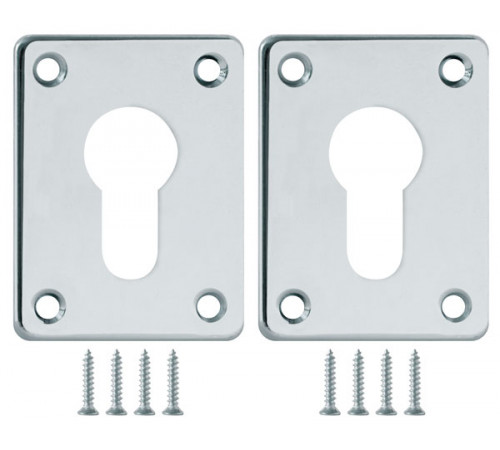 Накладка на цилиндр ESC.C+C/K.set (ESC083) CP хром (2шт.)