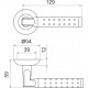 Ручка раздельная R.LD54.Eridan37 (Eridan LD37) SN/CP-3 матовый никель/хром TECH (кв. 8х140)