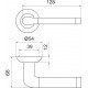 Ручка раздельная R.LD54.Stella (Stella LD28) SN/CP-3 матовый никель/хром TECH (кв. 8х140)