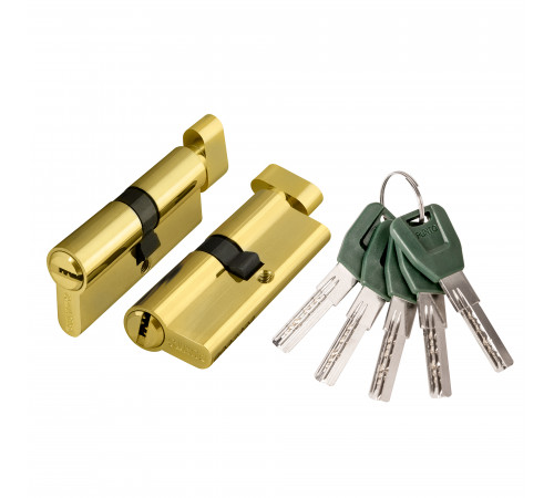 Цилиндровый механизм (A202/80) A2002Knob80(35+10+35) с вертушкой PB латунь