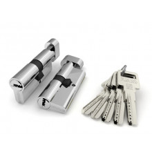 Цилиндровый механизм (R602/100) R6002Knob100(45+10+45) CP хром 5Key с вертушкой
