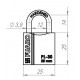 Замок навесной PL-PROTEC-3025 2key (PL-3025) англ. /блистер