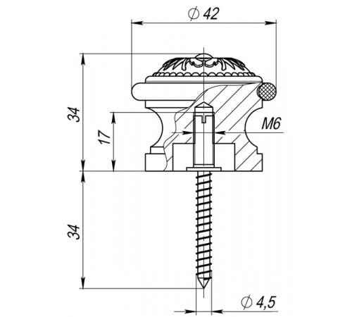 Упор дверной напольный STOPPER/SM01 (DS SM01) MAB-6 темная бронза