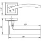 Ручка раздельная K.QL52.NAVY (NAVY QL) SN/CP-3 матовый никель/хром