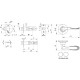 Ручка защелка DK630 AB-PS (6030 AB-P) (без фик.) бронза