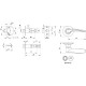 Ручка защелка DK620 CP-BK (6020 CP-B) (фик.) хром