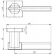 Ручка раздельная K.SQ52.TRINITY (TRINITY SQ005) SN/CP-3 матовый никель/хром