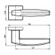 Ручка раздельная K.USQ52.ARC (ARC USQ2) SN/CP-3 матовый никель/хром
