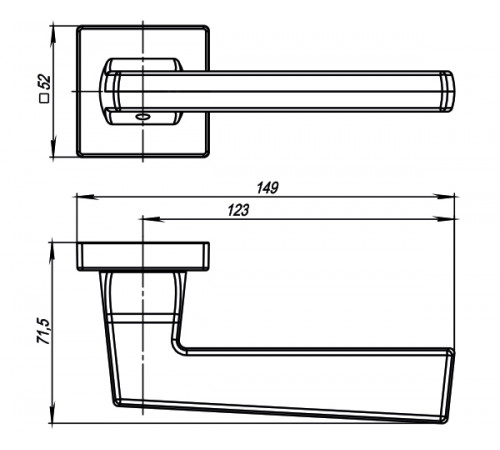 Ручка раздельная K.USQ52.GROOVE (GROOVE USQ5) BB/SBB-17 кор.бронза/мат.кор.бронза