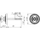 Ручка поворотная BKW8.R.CL55 (BKW8/CL) BB-17 коричневая бронза