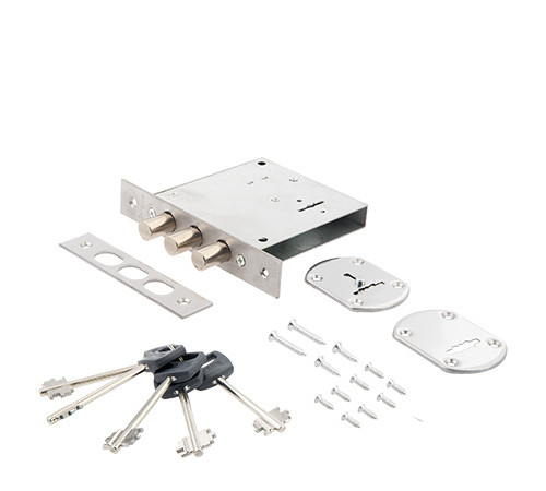 Замок врезной сувальдный Avers R34/S6-CR (5 keys, shank 45mm)