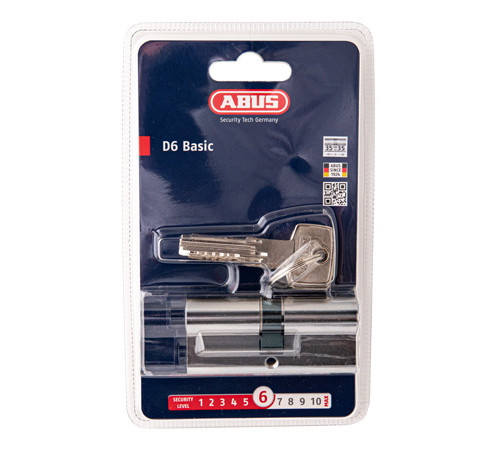 Цилиндровый механизм ABUS D6N 30/40 KD W/5 TL-KEYS C/BLISTER (81489)