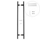Ручки-скобы Avers Square HC-0920-40*20/800-INOX-BLM