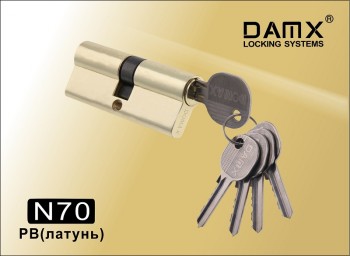 Цилиндровый механизм DAMX Простой ключ-ключ N70 мм